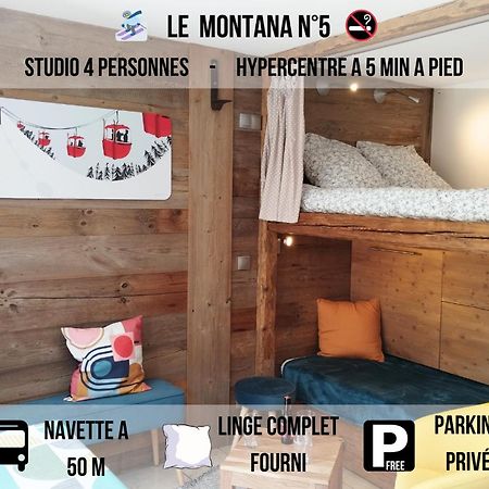 Le Montana - Studio Rue Du Centre - Cosy Et Montagnard - Navette Ле-Же Екстер'єр фото
